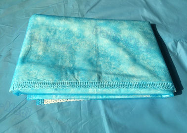 Cor azul descartável das folhas de cama da emenda ultrassônica com boa afinidade da pele, prova da água, uso do exame